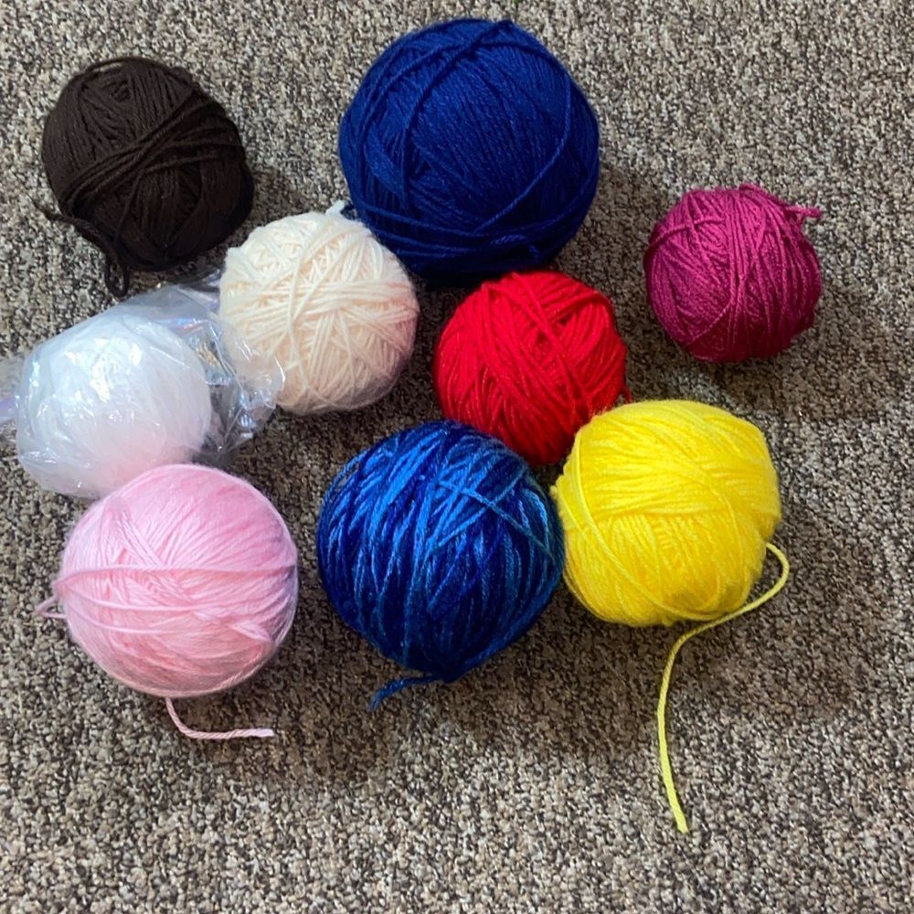 Crochet 🧶 Of 9 Pc Multi Colors